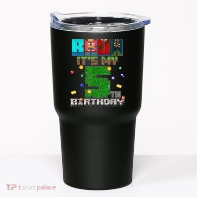 Bruh It'S My 5th Birthday Video Game Pixel Bday Tumbler