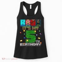 Bruh It'S My 5th Birthday Video Game Pixel Bday Women's Tank Top thumb 0
