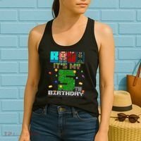Bruh It'S My 5th Birthday Video Game Pixel Bday Women's Tank Top thumb 2