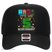Bruh It'S My 5th Birthday Video Game Pixel Bday Hat thumb 0
