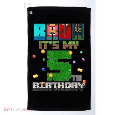 Bruh It'S My 5th Birthday Video Game Pixel Bday Golf Towel