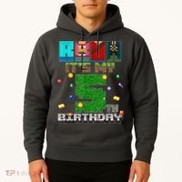 Bruh It'S My 5th Birthday Video Game Pixel Bday Hoodie thumb 2