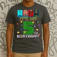 Bruh It'S My 5th Birthday Video Game Pixel Bday T-Shirt thumb 3
