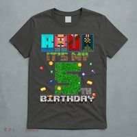 Bruh It'S My 5th Birthday Video Game Pixel Bday T-Shirt thumb 5