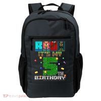 Bruh It'S My 5th Birthday Video Game Pixel Bday Backpack thumb 0