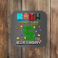 Bruh It'S My 5th Birthday Video Game Pixel Bday Coaster thumb 0