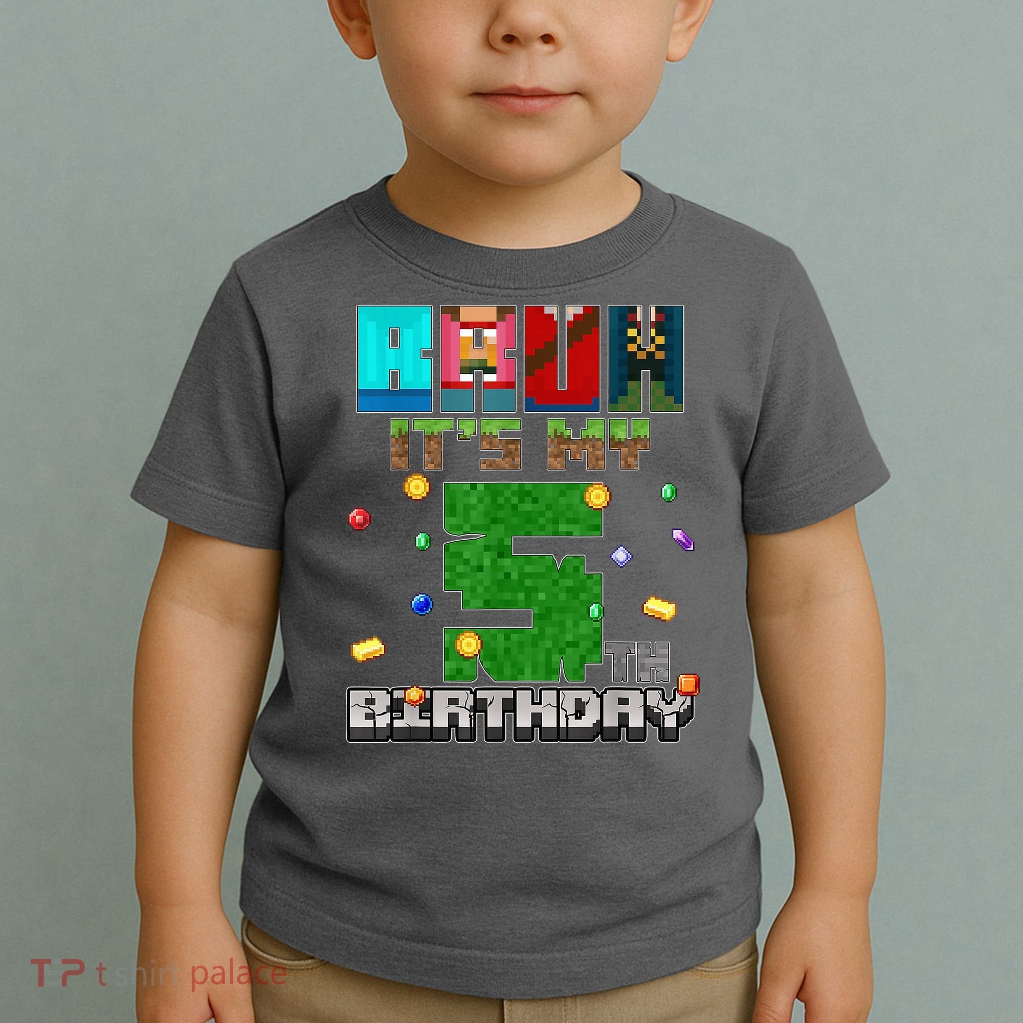 Bruh It'S My 5th Birthday Video Game Pixel Bday Toddler T-Shirt