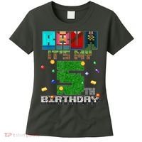 Bruh It'S My 5th Birthday Video Game Pixel Bday Women's T-Shirt thumb 0