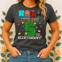 Bruh It'S My 5th Birthday Video Game Pixel Bday Women's T-Shirt thumb 2