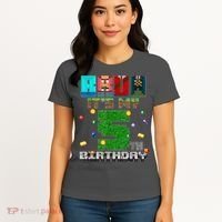 Bruh It'S My 5th Birthday Video Game Pixel Bday Women's T-Shirt thumb 4
