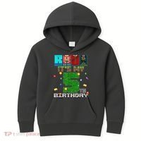 Bruh It'S My 5th Birthday Video Game Pixel Bday Kids Hoodie thumb 0