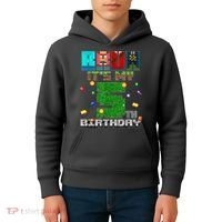 Bruh It'S My 5th Birthday Video Game Pixel Bday Kids Hoodie thumb 4