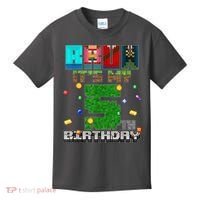 Bruh It'S My 5th Birthday Video Game Pixel Bday Kids T-Shirt thumb 0