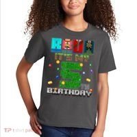 Bruh It'S My 5th Birthday Video Game Pixel Bday Kids T-Shirt thumb 2