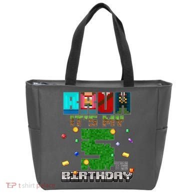 Bruh It'S My 5th Birthday Video Game Pixel Bday Tote Bag