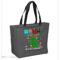 Bruh It'S My 5th Birthday Video Game Pixel Bday Tote Bag thumb 2