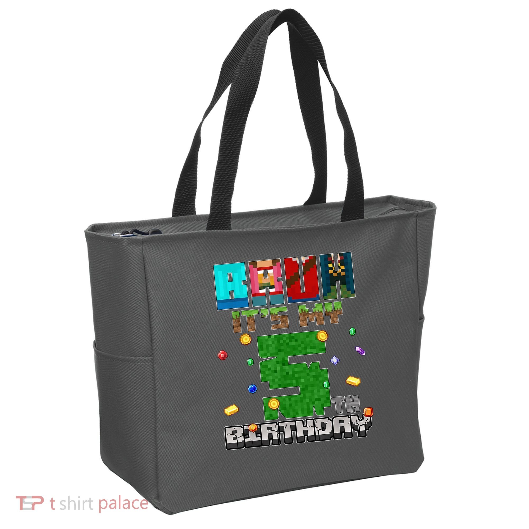 Bruh It'S My 5th Birthday Video Game Pixel Bday Tote Bag