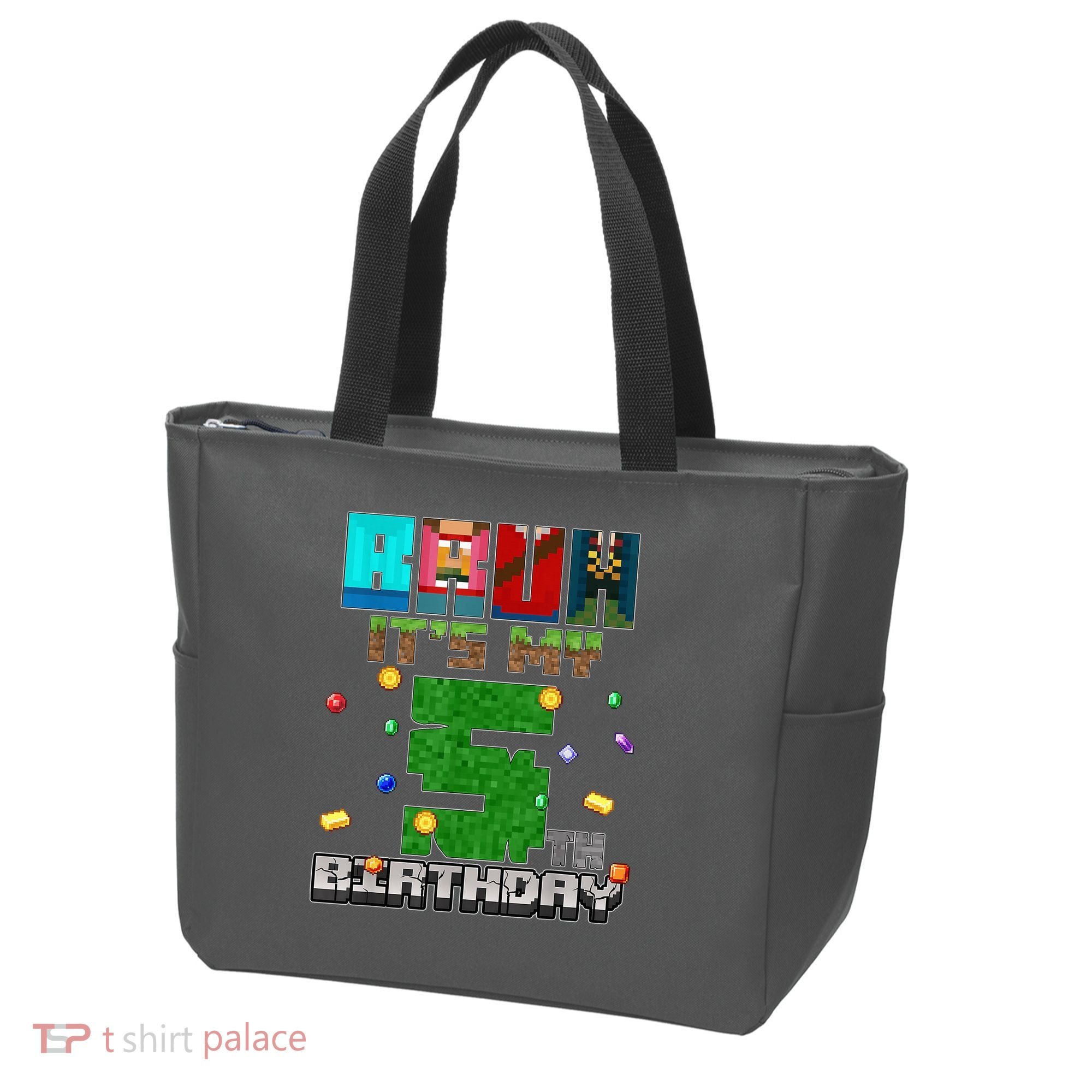 Bruh It'S My 5th Birthday Video Game Pixel Bday Tote Bag
