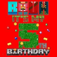 Bruh It'S My 5th Birthday Video Game Pixel Bday Santa Hat thumb 1