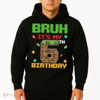 Bruh It'S My 6th Birthday 6 Years Old Birthday Gaming Pixel Hoodie thumb 2