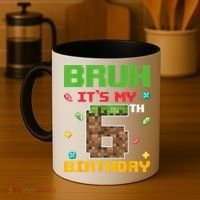 Bruh It'S My 6th Birthday 6 Years Old Birthday Gaming Pixel Coffee Mug thumb 4