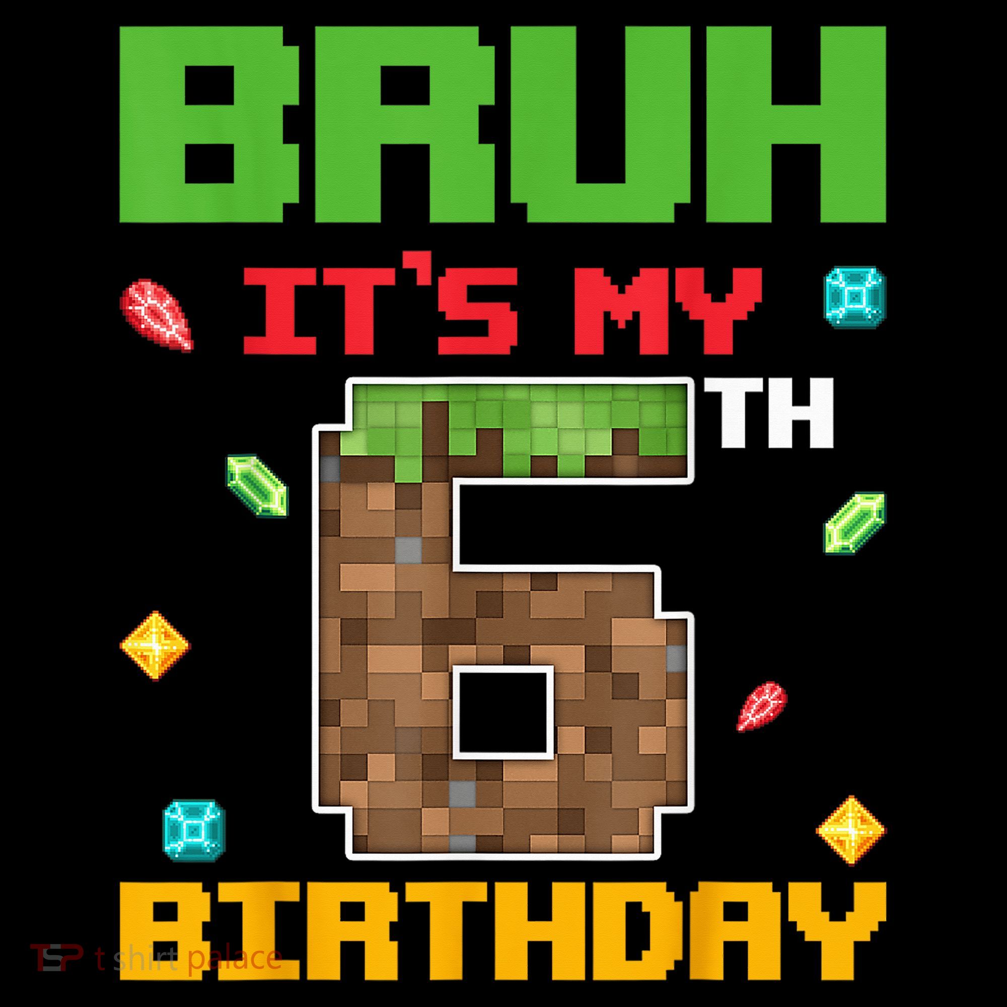 Bruh It'S My 6th Birthday 6 Years Old Birthday Gaming Pixel Coffee Mug