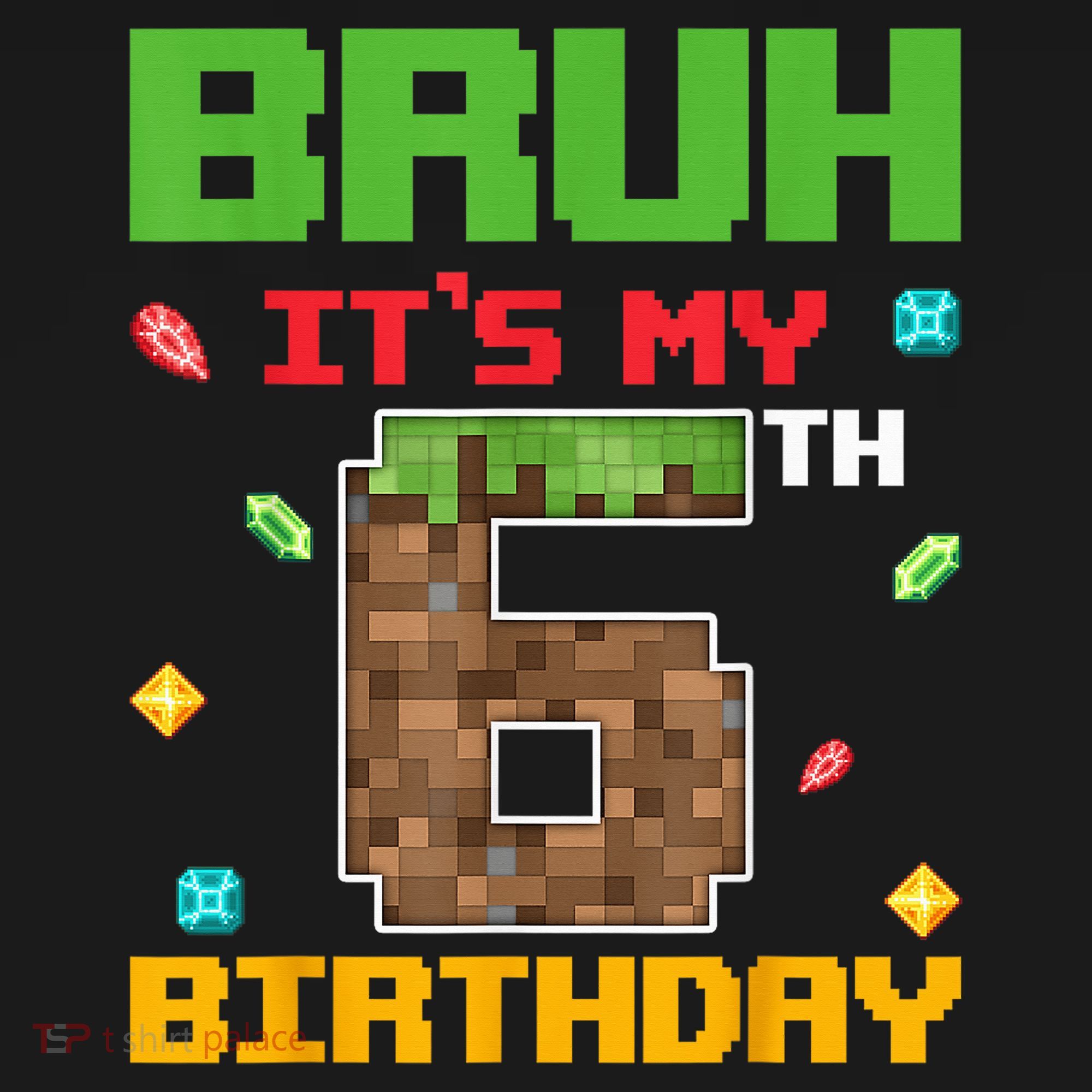 Bruh It'S My 6th Birthday 6 Years Old Birthday Gaming Pixel Women's Hoodie