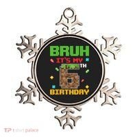 Bruh It'S My 6th Birthday 6 Years Old Birthday Gaming Pixel Ornament thumb 0