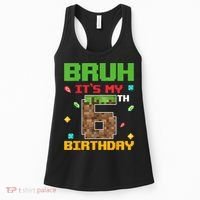 Bruh It'S My 6th Birthday 6 Years Old Birthday Gaming Pixel Women's Tank Top thumb 0