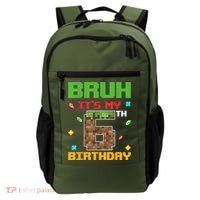 Bruh It'S My 6th Birthday 6 Years Old Birthday Gaming Pixel Backpack thumb 0