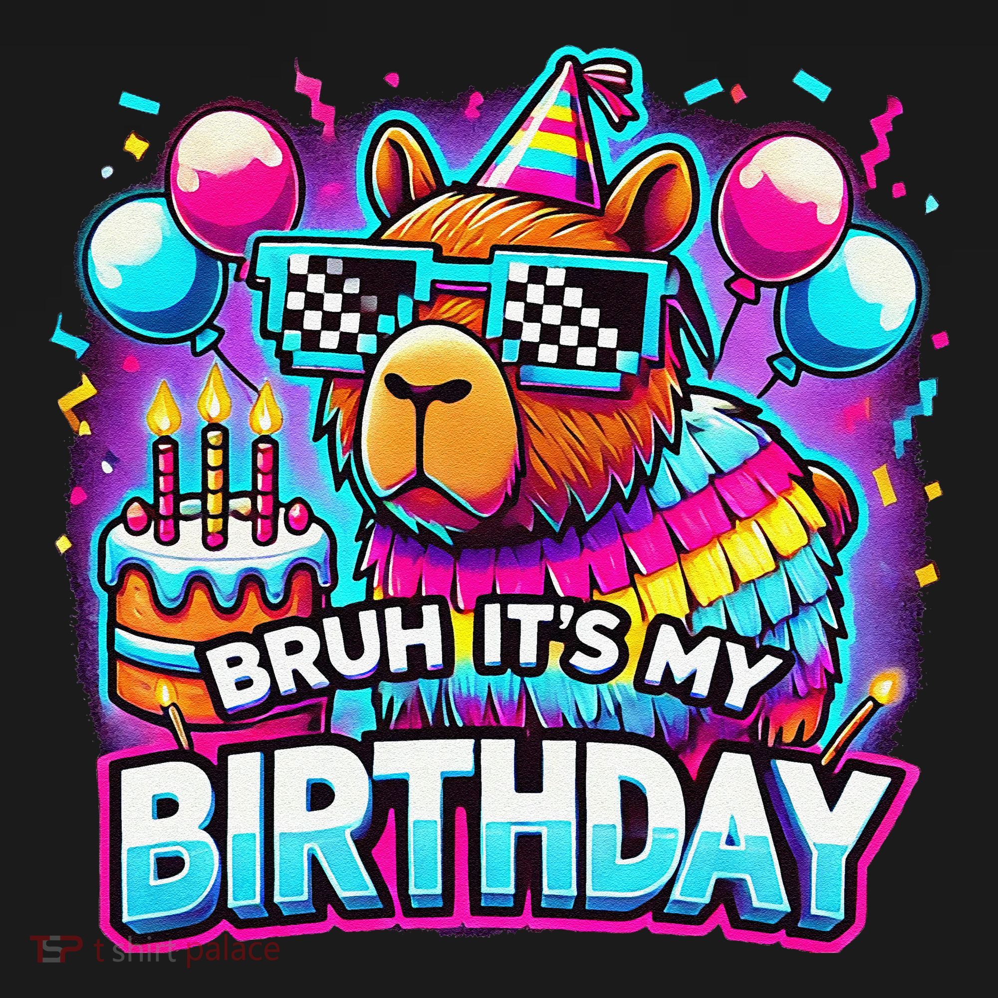 Bruh Its My Birthday Capybara Family Party Bday Gift Women's Hoodie