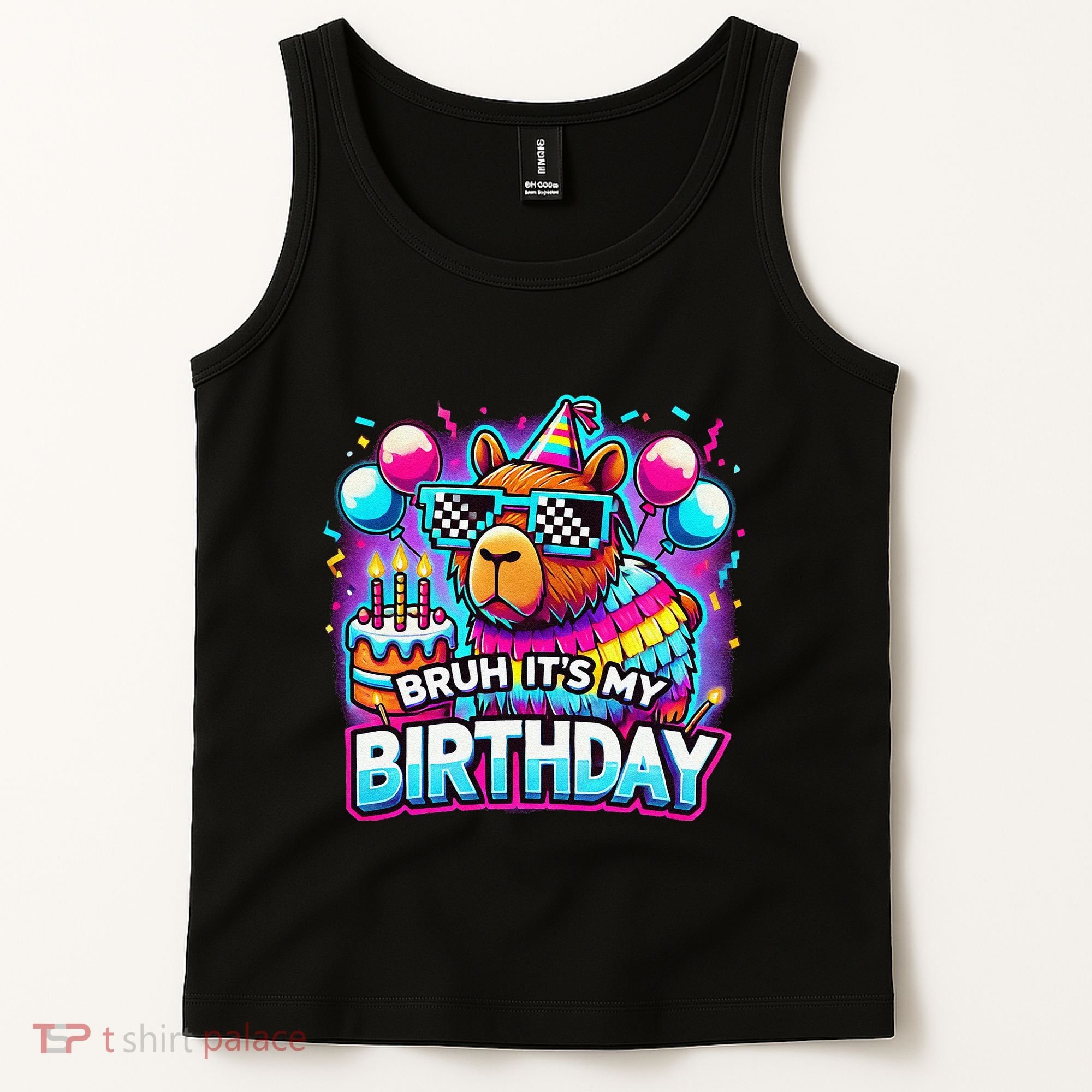 Bruh Its My Birthday Capybara Family Party Bday Gift Tank Top