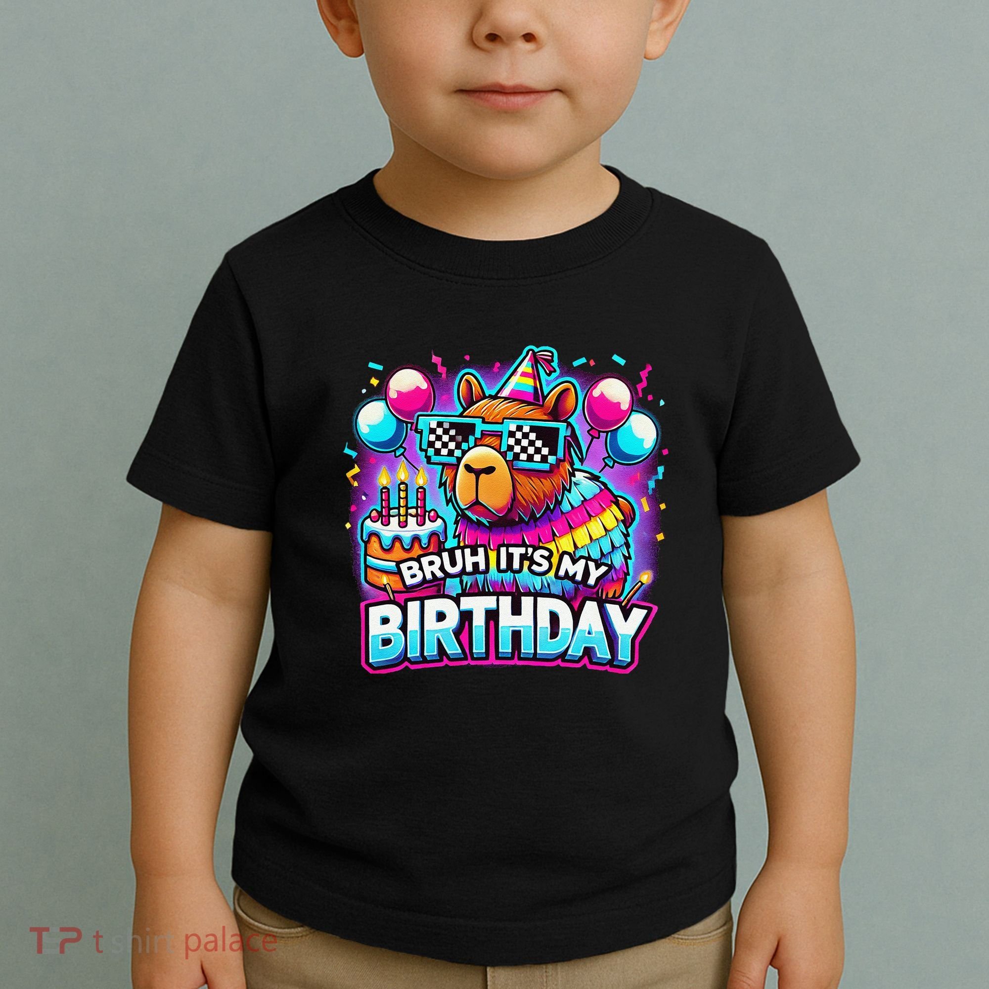 Bruh Its My Birthday Capybara Family Party Bday Gift Toddler T-Shirt