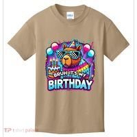 Bruh Its My Birthday Capybara Family Party Bday Gift Kids T-Shirt thumb 0