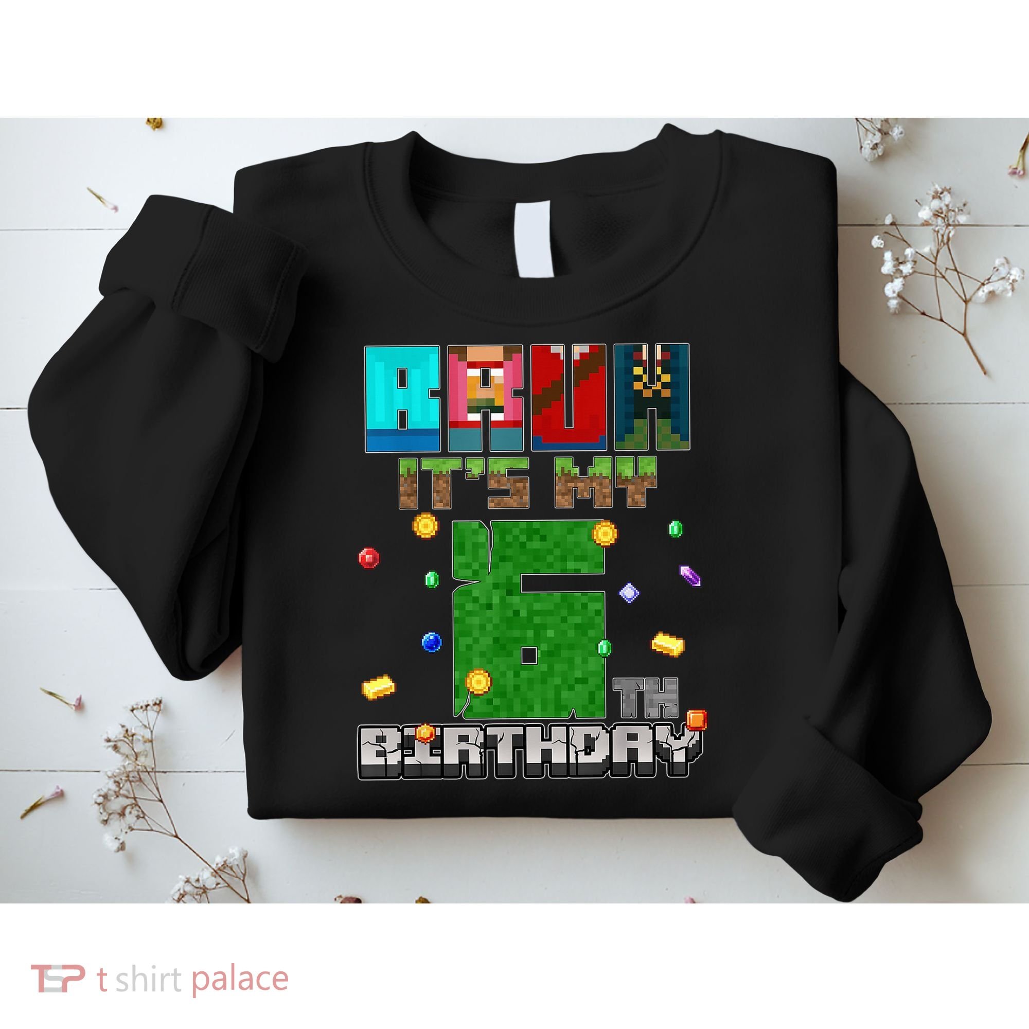 Bruh It'S My 6th Birthday Video Game Pixel Birthday Boy Sweatshirt
