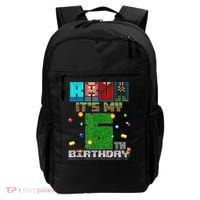 Bruh It'S My 6th Birthday Video Game Pixel Birthday Boy Backpack thumb 0