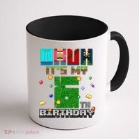 Bruh It'S My 6th Birthday Video Game Pixel Birthday Boy Coffee Mug thumb 1