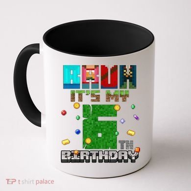 Bruh It'S My 6th Birthday Video Game Pixel Birthday Boy Coffee Mug