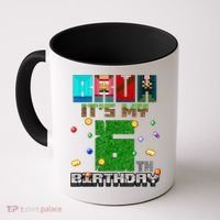 Bruh It'S My 6th Birthday Video Game Pixel Birthday Boy Coffee Mug thumb 0