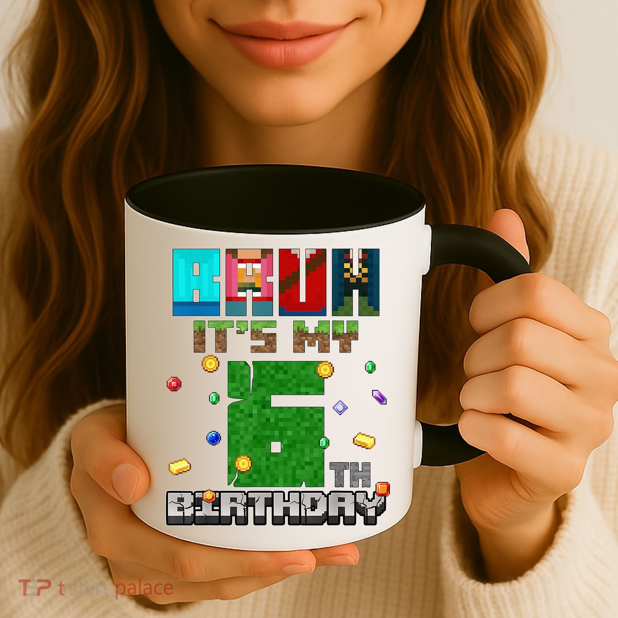 Bruh It'S My 6th Birthday Video Game Pixel Birthday Boy Coffee Mug