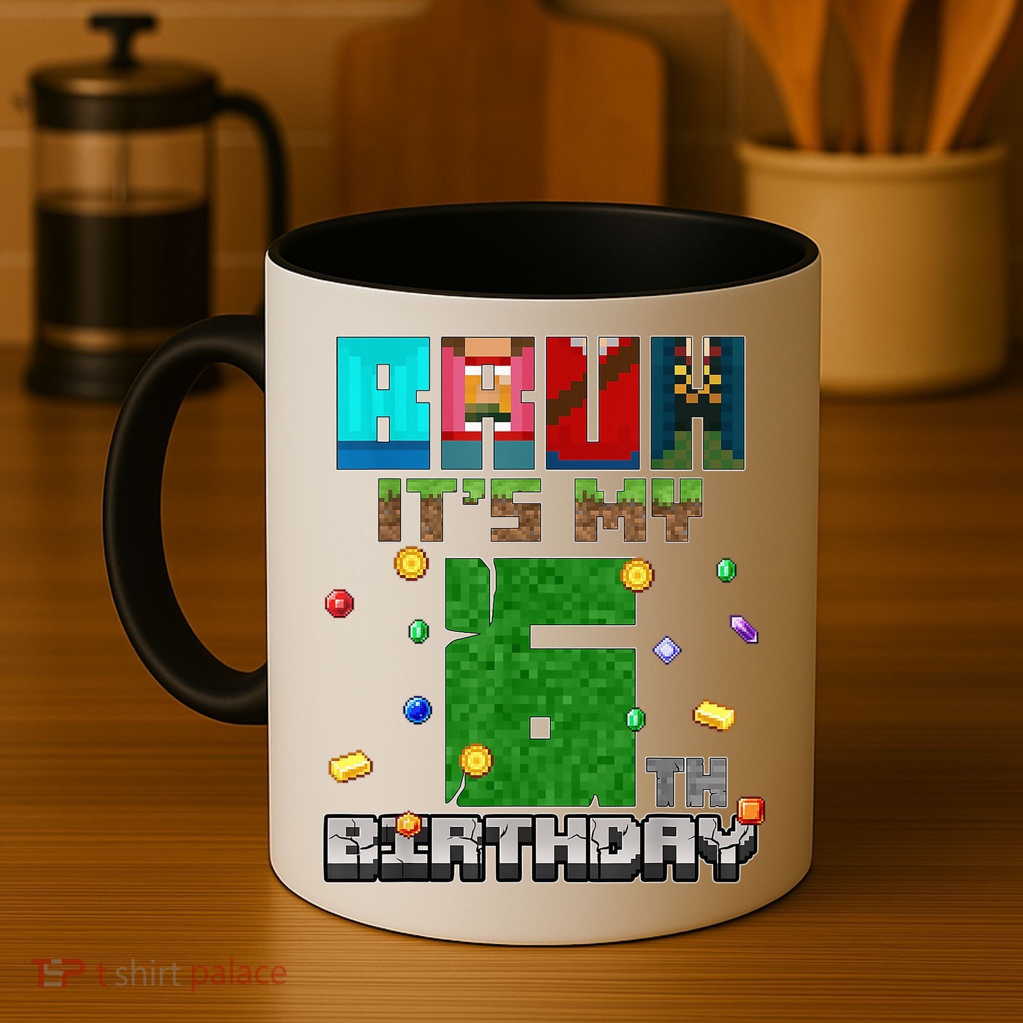 Bruh It'S My 6th Birthday Video Game Pixel Birthday Boy Coffee Mug