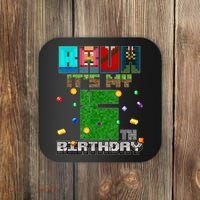 Bruh It'S My 6th Birthday Video Game Pixel Birthday Boy Coaster thumb 0