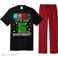 Bruh It'S My 6th Birthday Video Game Pixel Birthday Boy Pajama Set thumb 0