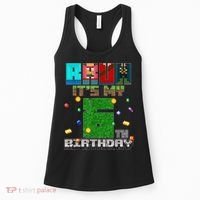 Bruh It'S My 6th Birthday Video Game Pixel Birthday Boy Women's Tank Top thumb 0