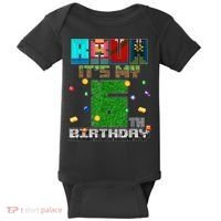 Bruh It'S My 6th Birthday Video Game Pixel Birthday Boy Baby Bodysuit thumb 0