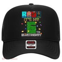 Bruh It'S My 6th Birthday Video Game Pixel Birthday Boy Hat thumb 0