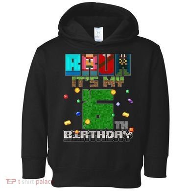 Bruh It'S My 6th Birthday Video Game Pixel Birthday Boy Toddler Hoodie