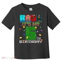 Bruh It'S My 6th Birthday Video Game Pixel Birthday Boy Toddler T-Shirt thumb 0