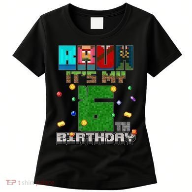 Bruh It'S My 6th Birthday Video Game Pixel Birthday Boy Women's T-Shirt