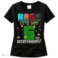 Bruh It'S My 6th Birthday Video Game Pixel Birthday Boy Women's T-Shirt thumb 0